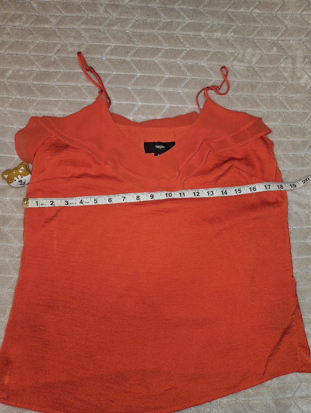 Mossimo Cherry Red Ruffle-Trim Tank Small - Picture 4 of 5
